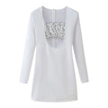 Women Clothing Sexy Party Sexy Sequined Corset Hollow Out Cutout out Cinched Hip Wrap Dress