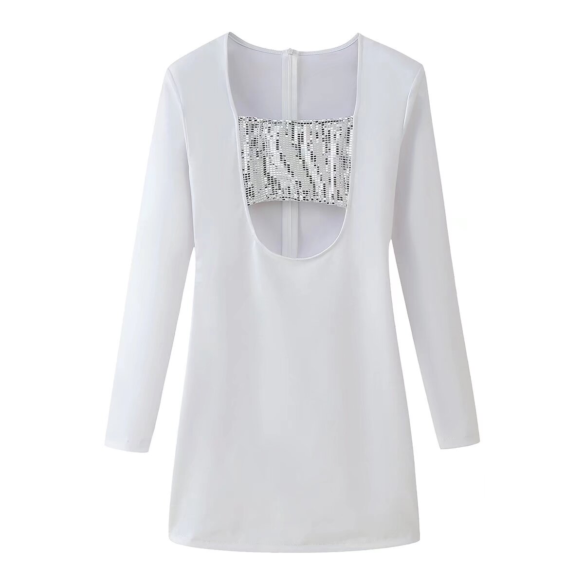 Women Clothing Sexy Party Sexy Sequined Corset Hollow Out Cutout out Cinched Hip Wrap Dress