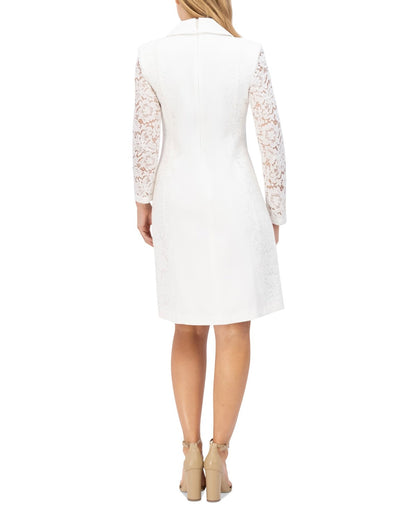 Vince Camuto Womens Signature Stretch Lace Tuxedo Dress - Ivy, Size 14