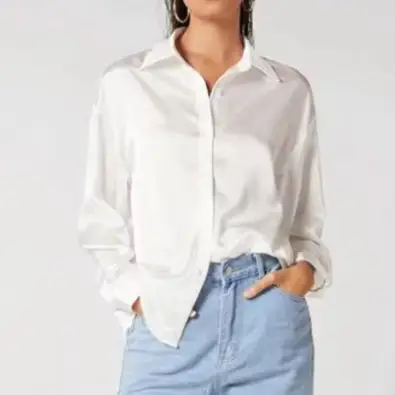 Women Clothing Spring Summer Satin Comfort Casual Long Sleeved Shirt Women by Wanita Store