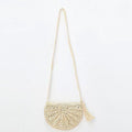 Crossbody Bag Women Handmade Straw Bag Shoulder Tassel Crochet Woven Bag Vacation Beach Bag