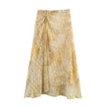 Damenbekleidung Sommerurlaub Blühender Print Wickelgürtel Chiffon Unregelmäßiger Asymmetrischer Rock