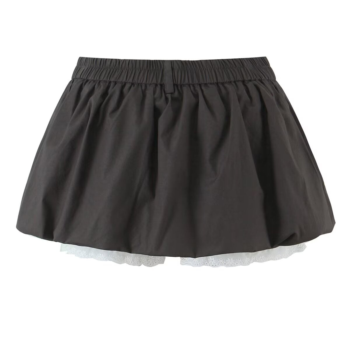 Sexy Wear Spitze Knospe Kurze Hosenrock Damen Sommer Low Waist Anti-Exposition Schlankmachender A-Linien Rock