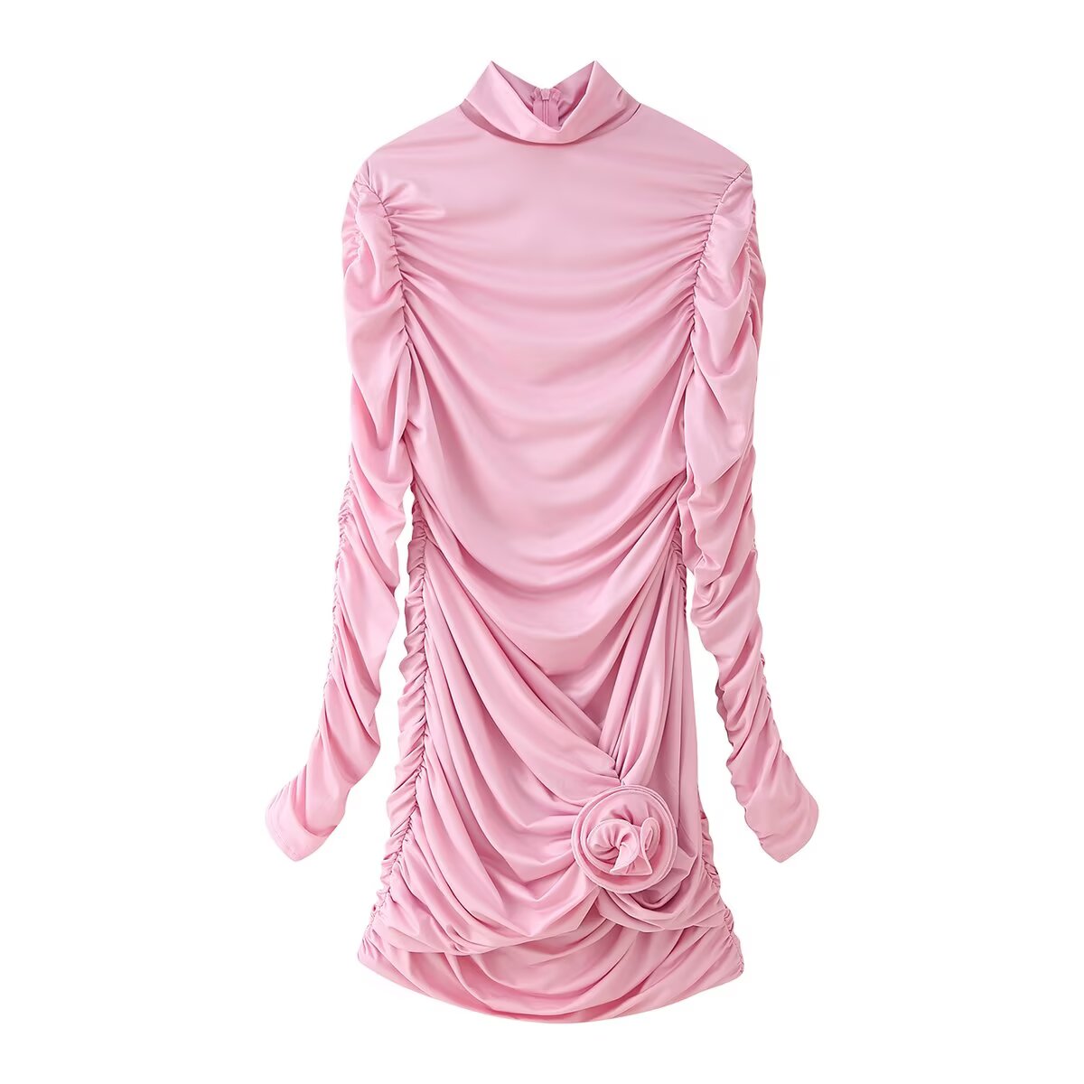 Frühling Sommer Sexy Eng Anliegendes Rüschen-Hüftkleid