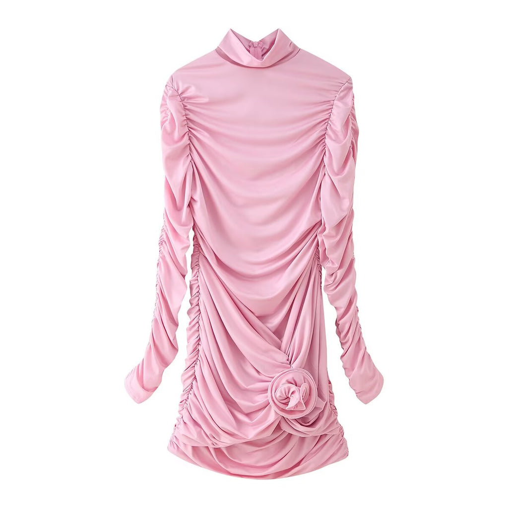 Frühling Sommer Sexy Eng Anliegendes Rüschen-Hüftkleid