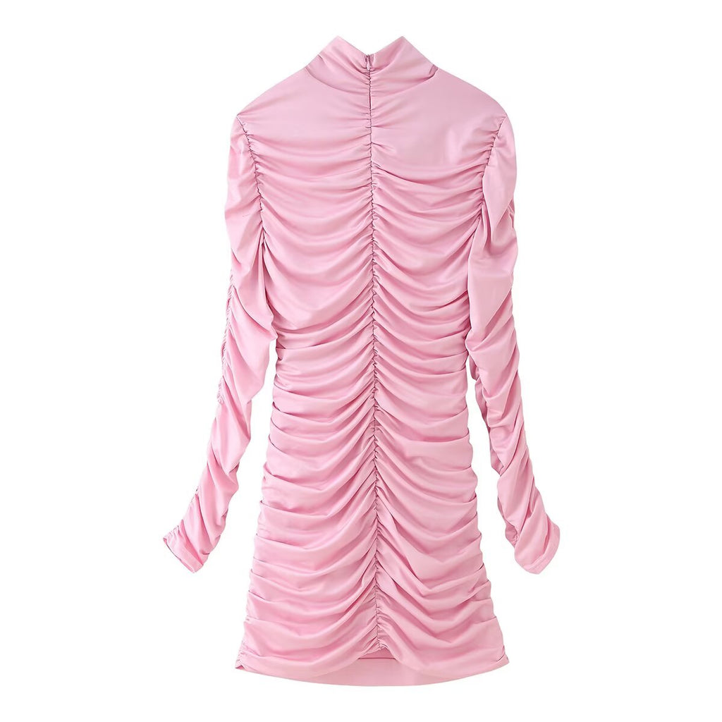 Frühling Sommer Sexy Eng Anliegendes Rüschen-Hüftkleid