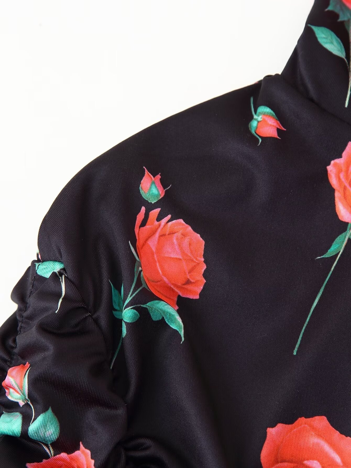 Frühling Sommer Sexy Eng Anliegendes Rüschen-Hüftkleid