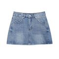 Women Clothing Women Loose A line High Waist Loose Denim Mini Skirt
