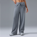 Lässige weite Sporthose mit geradem Bein für Damen, High Waist, Kordelzug, fließend, schlankmachend, Fitness, Pilates, Yoga Hose