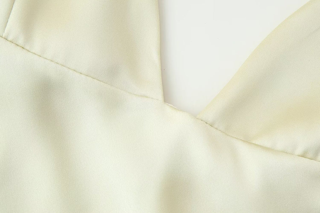 Damen Eleganter dünner Schal Seidensatin-Textur Kleid