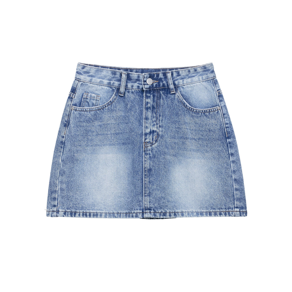 Damen Minirock mit hoher Taille in A-Linie