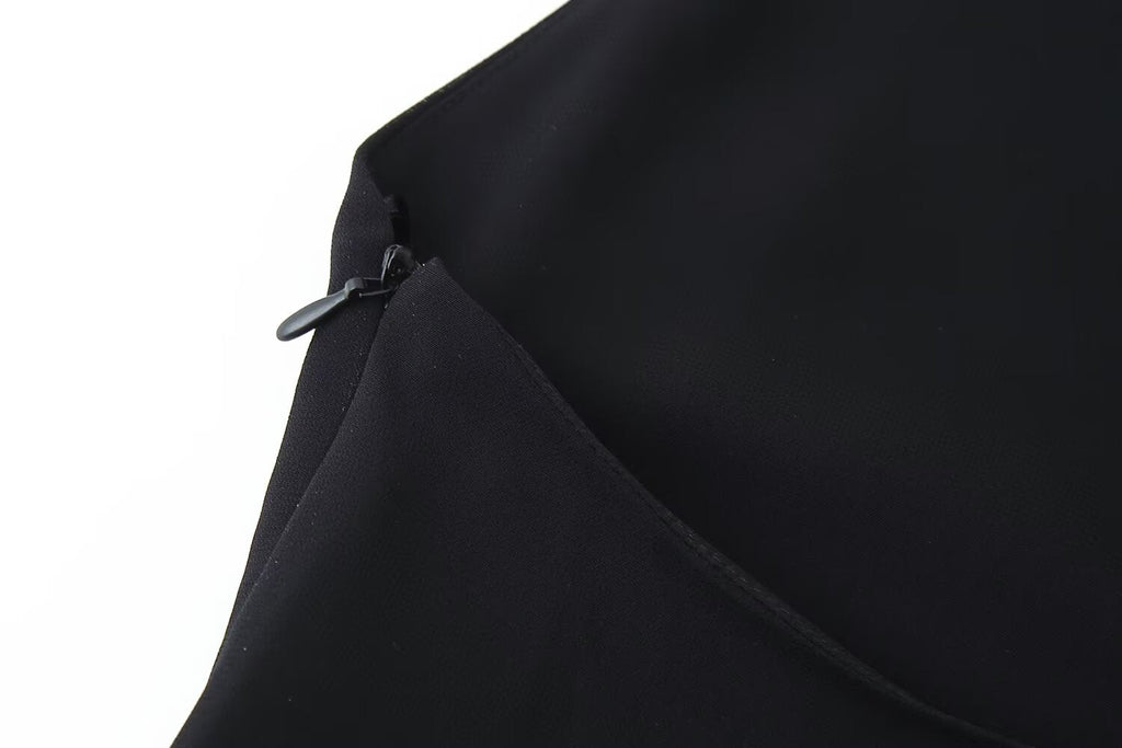 Sommer Damen Kleidung Laminiert Dekoration Hängender Kragen Maxi-Kleid Damen
