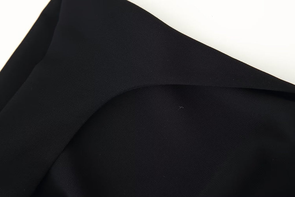 Sommer Damen Kleidung Laminiert Dekoration Hängender Kragen Maxi-Kleid Damen