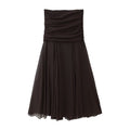 Summer Women Clothing Translucent Pleated Design Skirt