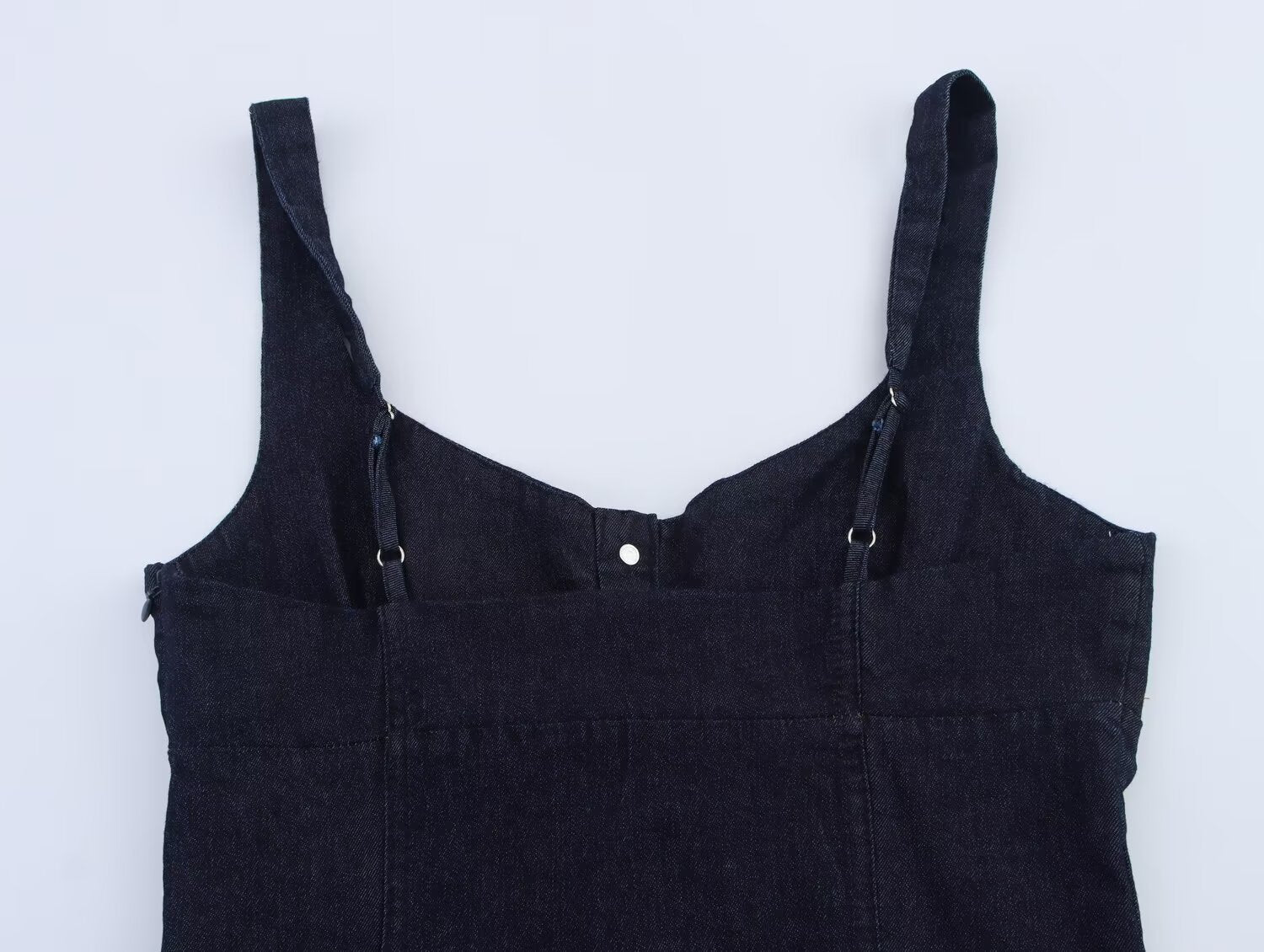 Women Clothing Denim Midi Length Sling Dress