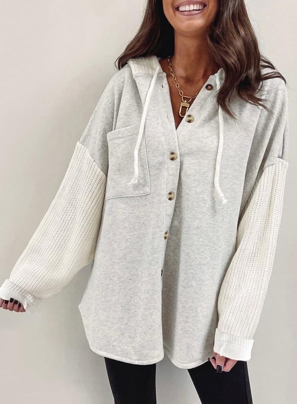 Herbst Winter Damenbekleidung Pullover Patchwork Hoodie Freizeitmantel für Damen