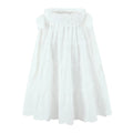 Gentle Sweet Cutout Embroidered Big Hem A line Skirt White Skirt Spring Summer High Waist Midi Skirt