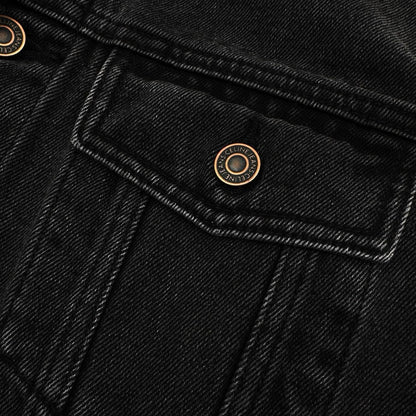 CELINE Washed Grey Denim Jacket – Casual Single-Breasted