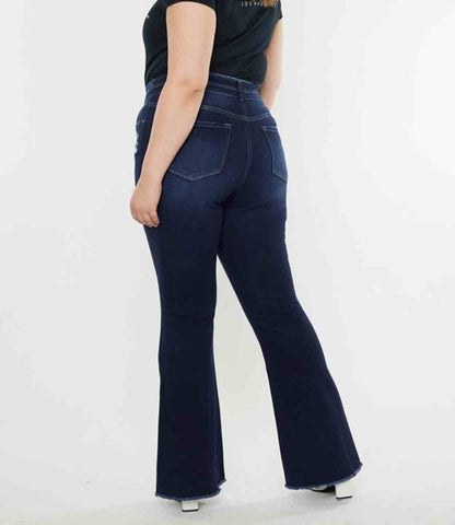 Morgan High Rise Flare Curvy Jeans -Dark Wash