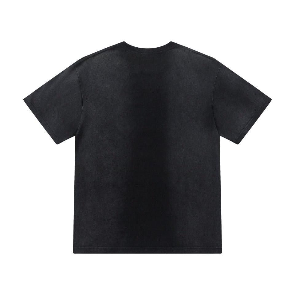 Amiri Faded Black T-Shirt Without Collar