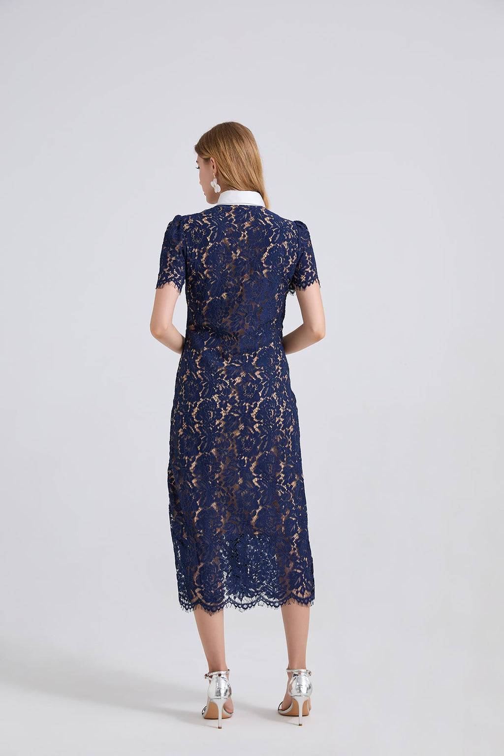 Damen Spitzen-Taschen Sommer-Sexy-Kleid