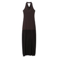 Herbst Damenbekleidung Sexy Sexy Neckholderkleid mit Nähten