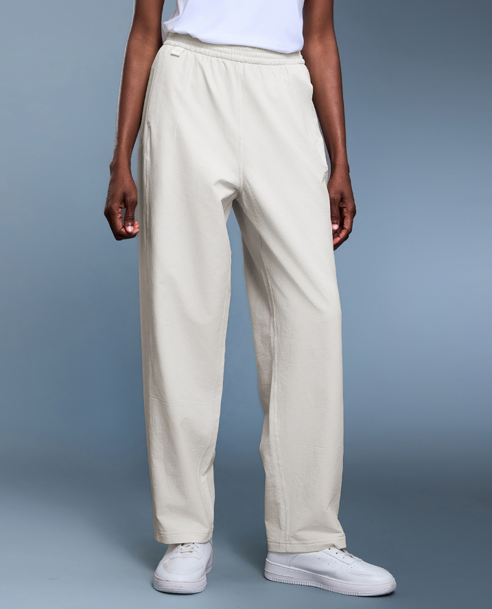 Herbst Winddichte Warme Freizeithose Hohe Taille Fallende Baggy Straight Hose Alltags Büro Sport Hose Damen