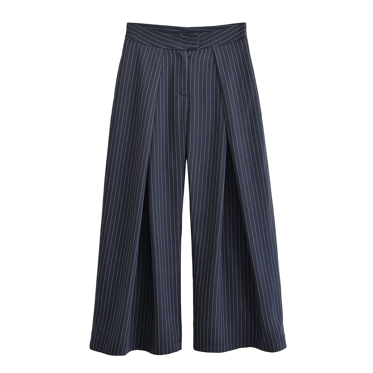Early Autumn Women Clothing Office All Match Striped Wide Leg Pants