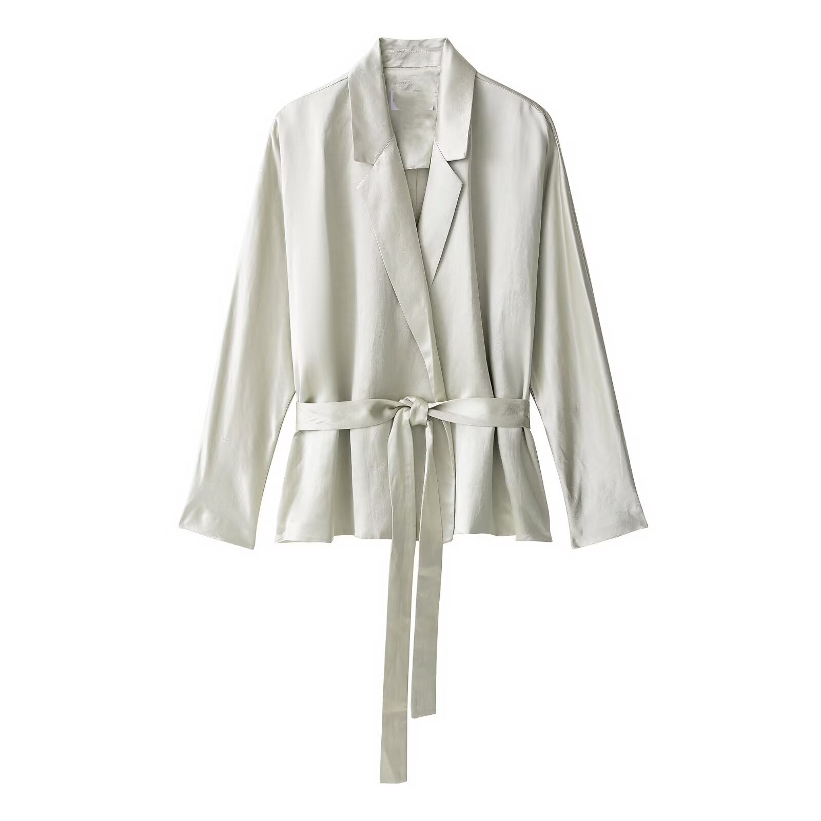 Herbst Damenbekleidung Modisch Eleganter Blazer Satinhose Zweiteilige Sets