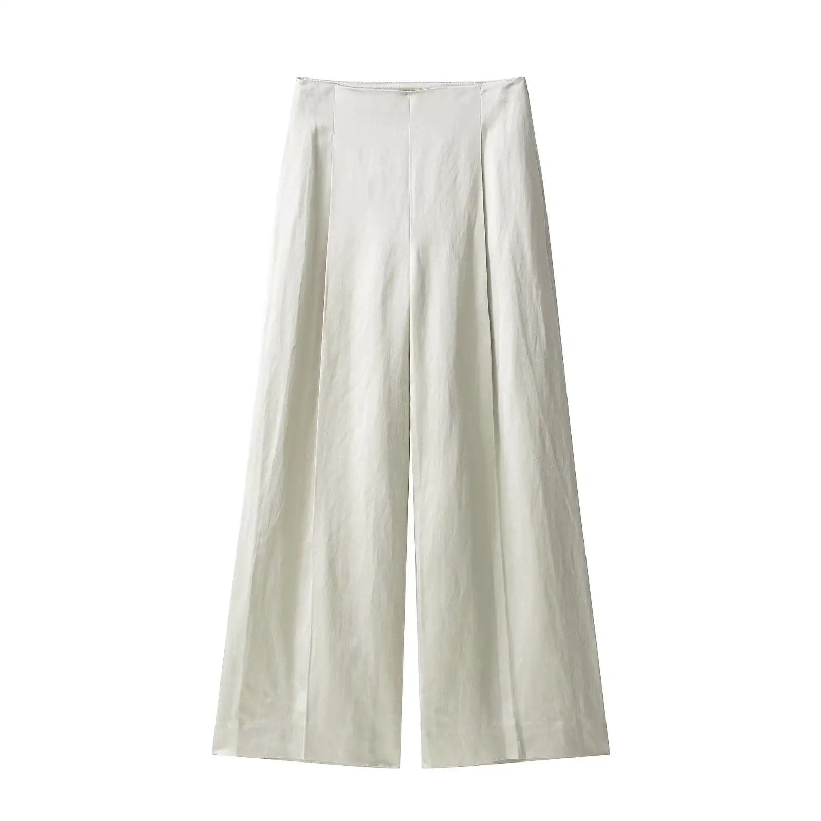 Autumn Women Clothing Fashionable Elegant Blazer Satin Pants Two Piece Sets by Wanita Store