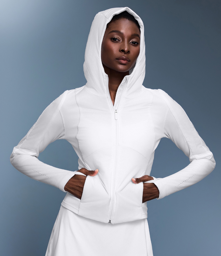 Herbst Winter Damen Kurz Leicht Wattiert Baumwollmantel Jacke Schmal Geschnitten Figurformend Cardigan Sport Kapuzenpullover