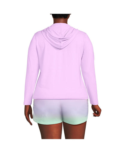 Lands End Long Sleeve Hooded Full Zip Upf 50 Rash Guard, Size 1X