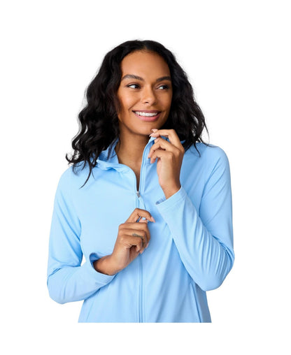 Free Country WomenS SunFree Full Zip UPF Sunshirt Cloud Large