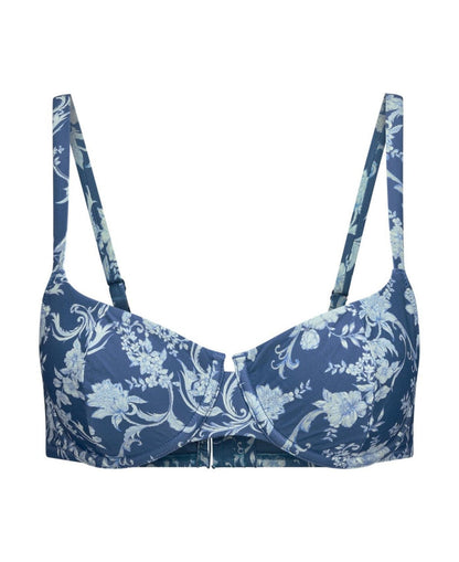 Adore Me Womens Tricia Swimwear Bikini Top - 32D/Floral Blue