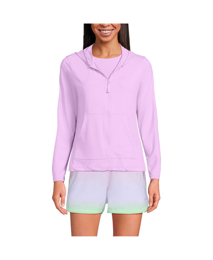 Lands End Long Sleeve Hooded Full Zip Upf 50 Rash Guard, Size 1X