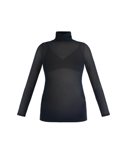 Motherhood Maternity Maternity Long Sleeve Bodycon Mesh Top Large