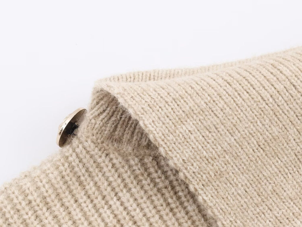 Unregelmäßiger asymmetrischer Rollkragenpullover Damen Winter Flauschiger Naht-Strickpullover Lockeres Oberteil