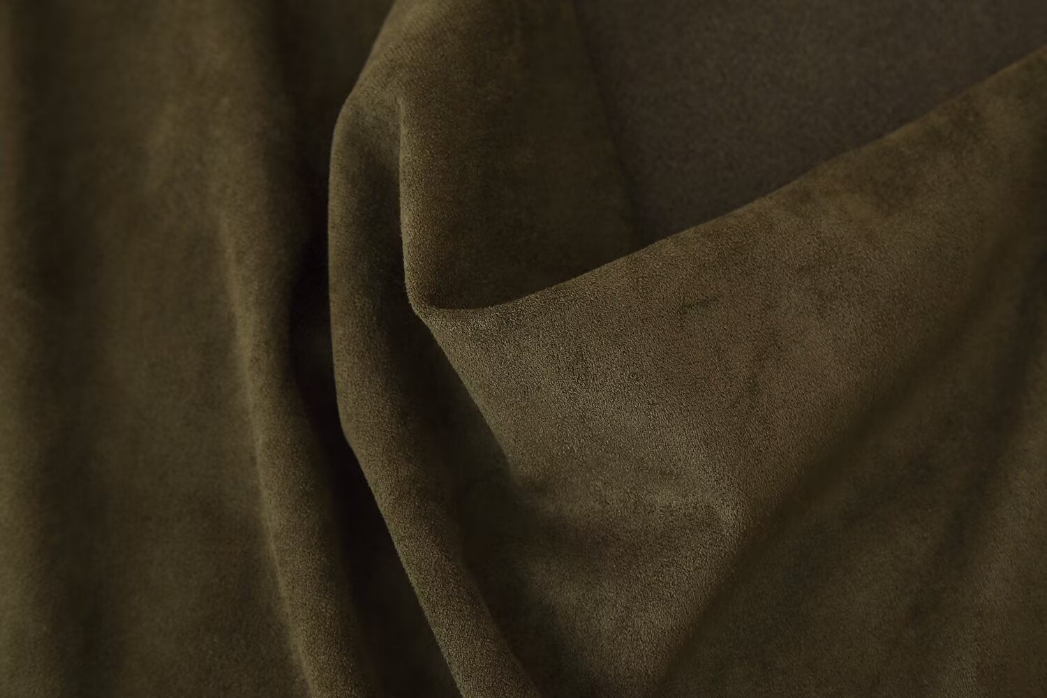 Frühherbst Damenbekleidung Französisches Wildleder Midilang Irreguläres Asymmetrisches Kleid