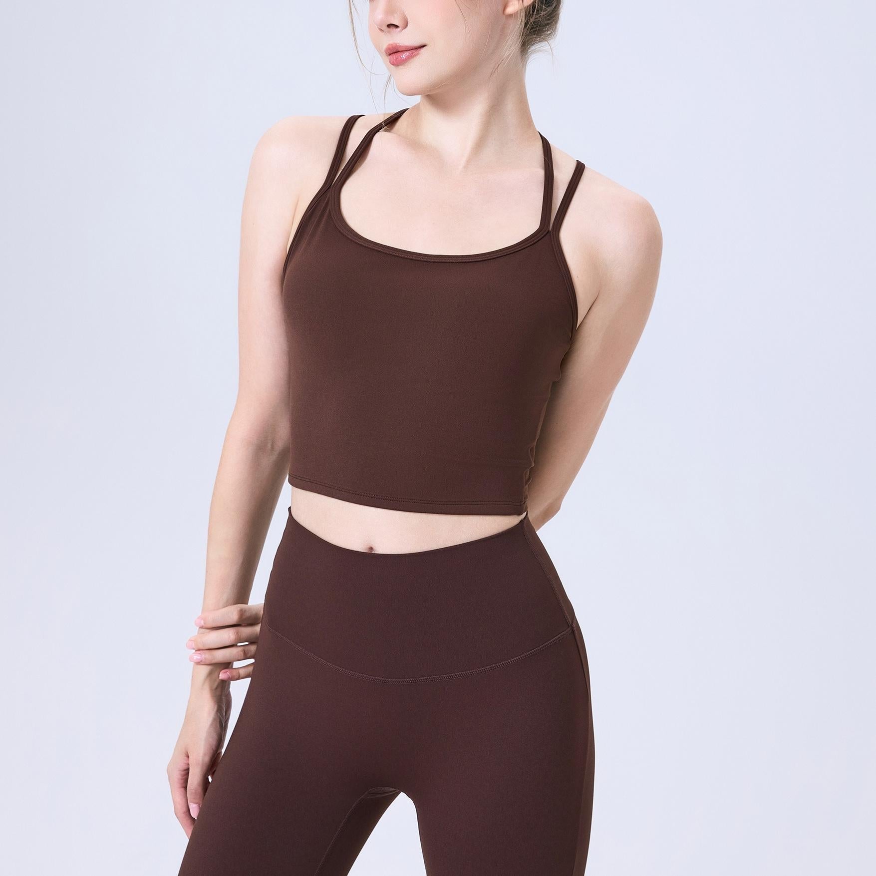 Nude Feel Wassertropfen Beauty Rücken Schnelltrocknend Sport BH Damen Stoßfest Oberbekleidung Lauf-BH Fitness Yoga Wear Weste