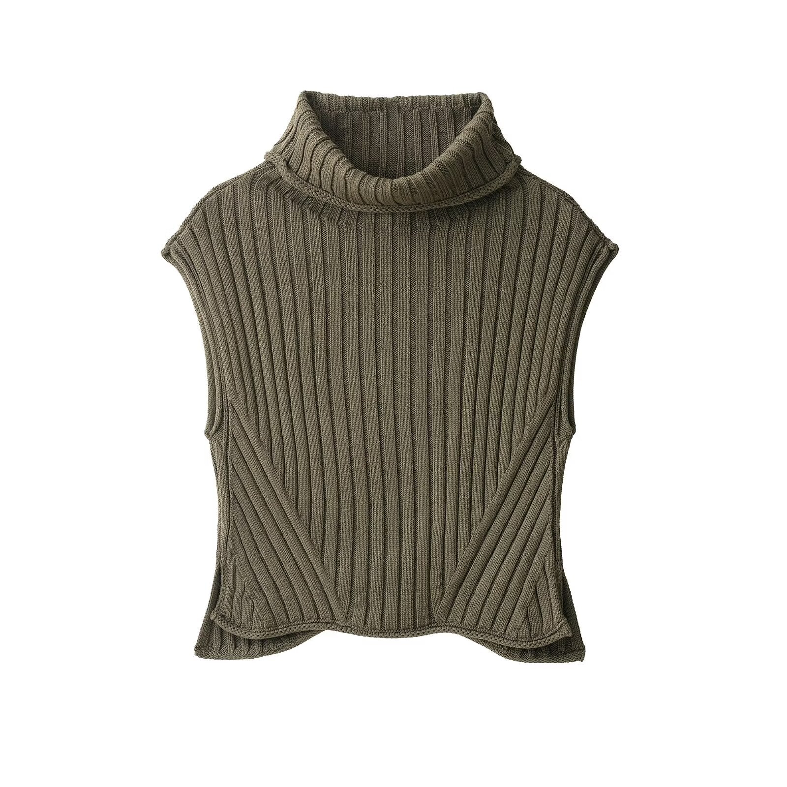 Damenbekleidung Rollkragen-Strickweste