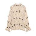 Winter Fashionable Temperamental All Match Sequin Translucent Shirt