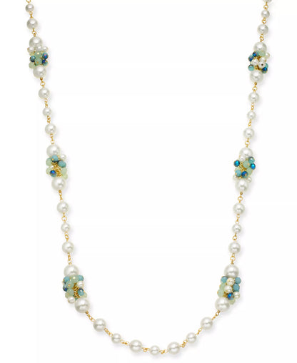 Charter Club Gold-Tone Imitation Pearl &amp; Shaky Bead Strand Necklace