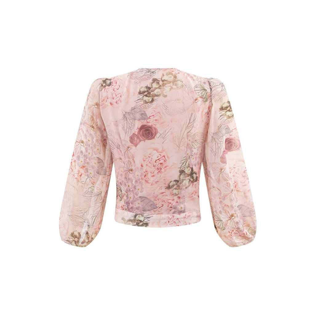 Winter Sexy Cross V Shaped Lace up Waist Controlled Vacation Casual Printed Shirt