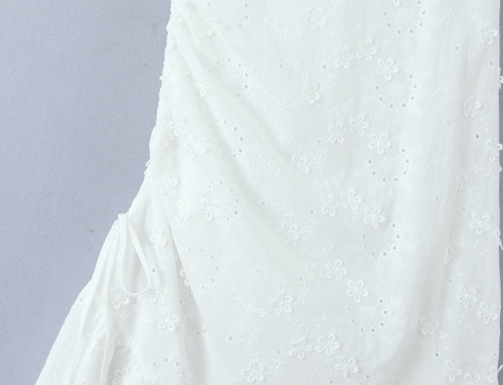 Women Clothing Exquisite Embroidered Floral Strap Dress