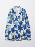 Women Clothing Long Sleeve Loose Casual Silk Satin Textured Shirt