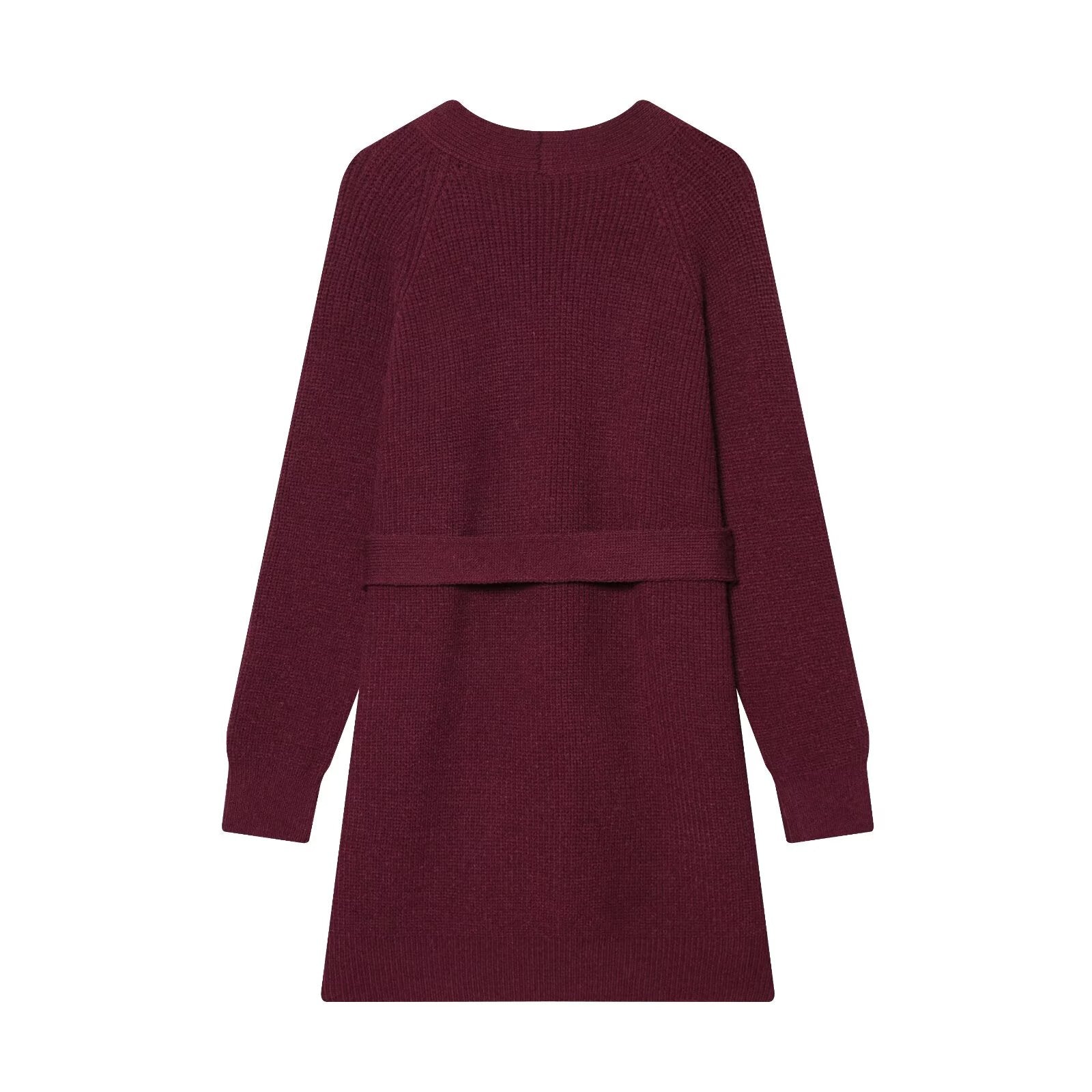 Women Autumn Winter Jewelry Bead Knitted Cardigan