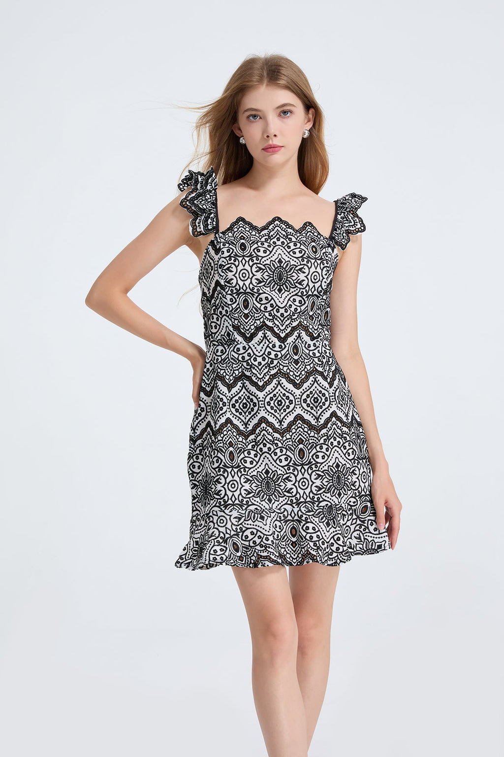 Women Summer Printed V Neck Sleeveless Dress