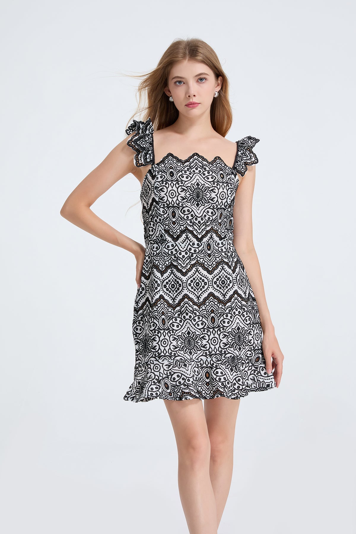 Women Summer Printed V Neck Sleeveless Dress