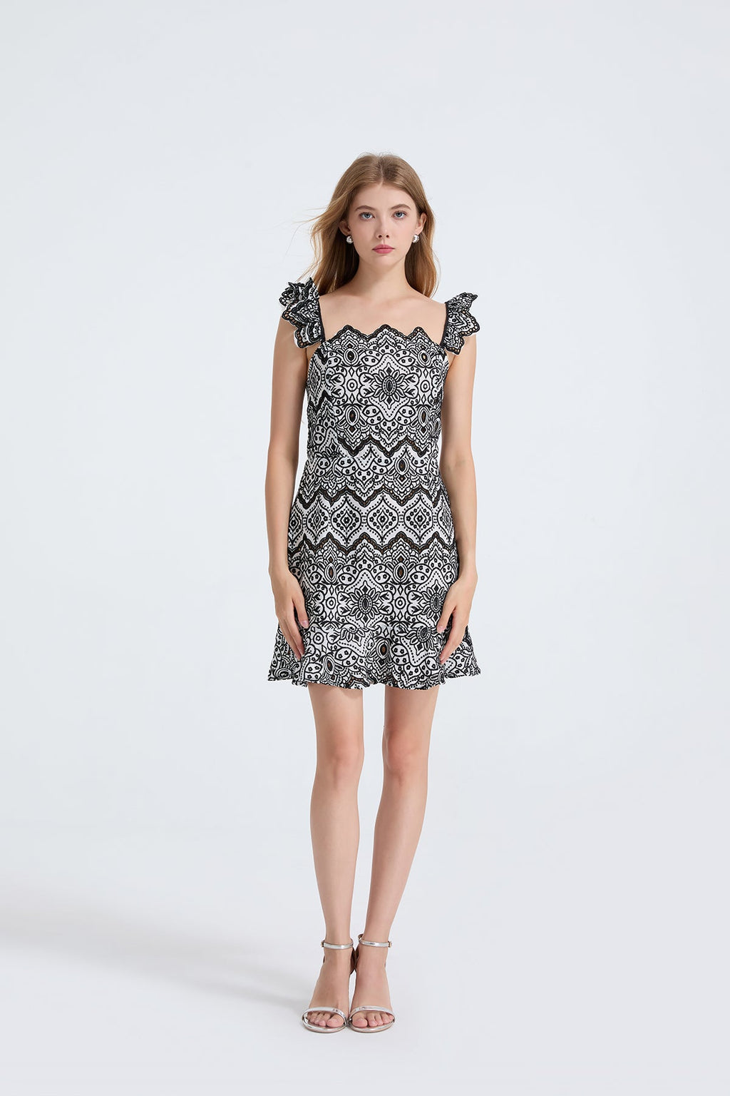 Women Summer Printed V Neck Sleeveless Dress
