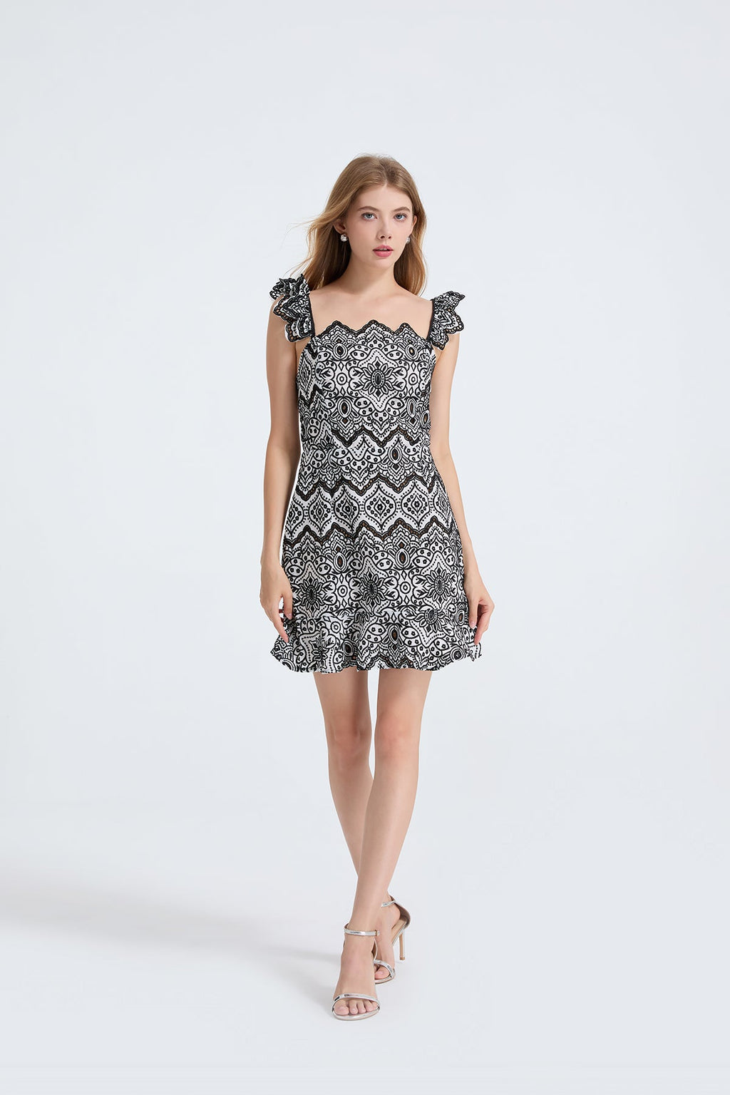 Women Summer Printed V Neck Sleeveless Dress